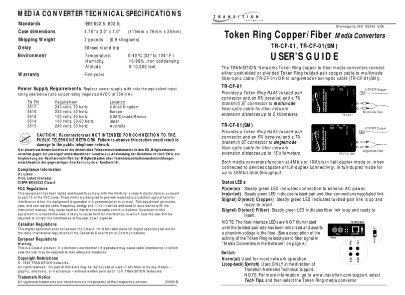 Transition Networks TR-CF-01 user guide