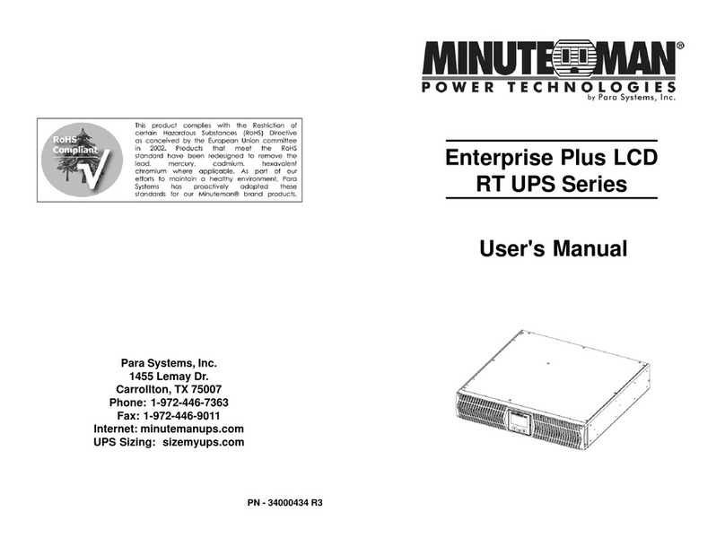 Para systems E750RT2U User manual Para systems E750RT2U User manual