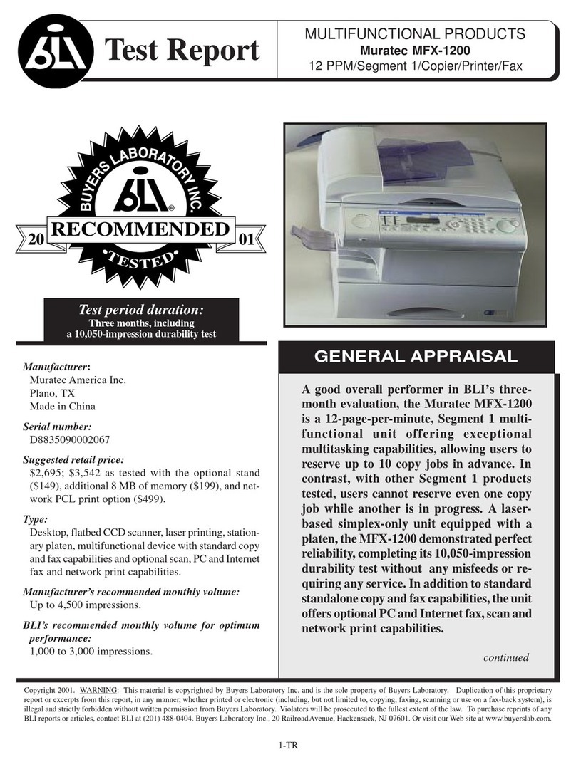 Muratec MFX-1200 User manual