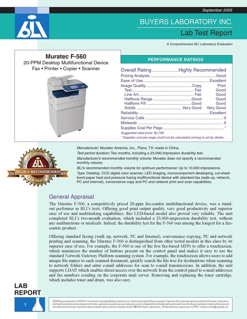 Muratec F-560 User manual