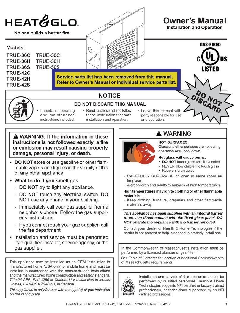Heat & Glo TRUE-36C User manual