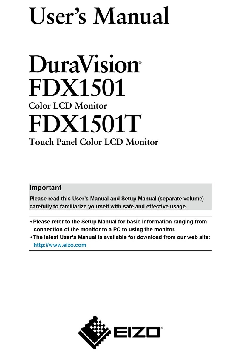 Eizo DURAVISION FDX1501 User manual Eizo DURAVISION FDX1501 User manual
