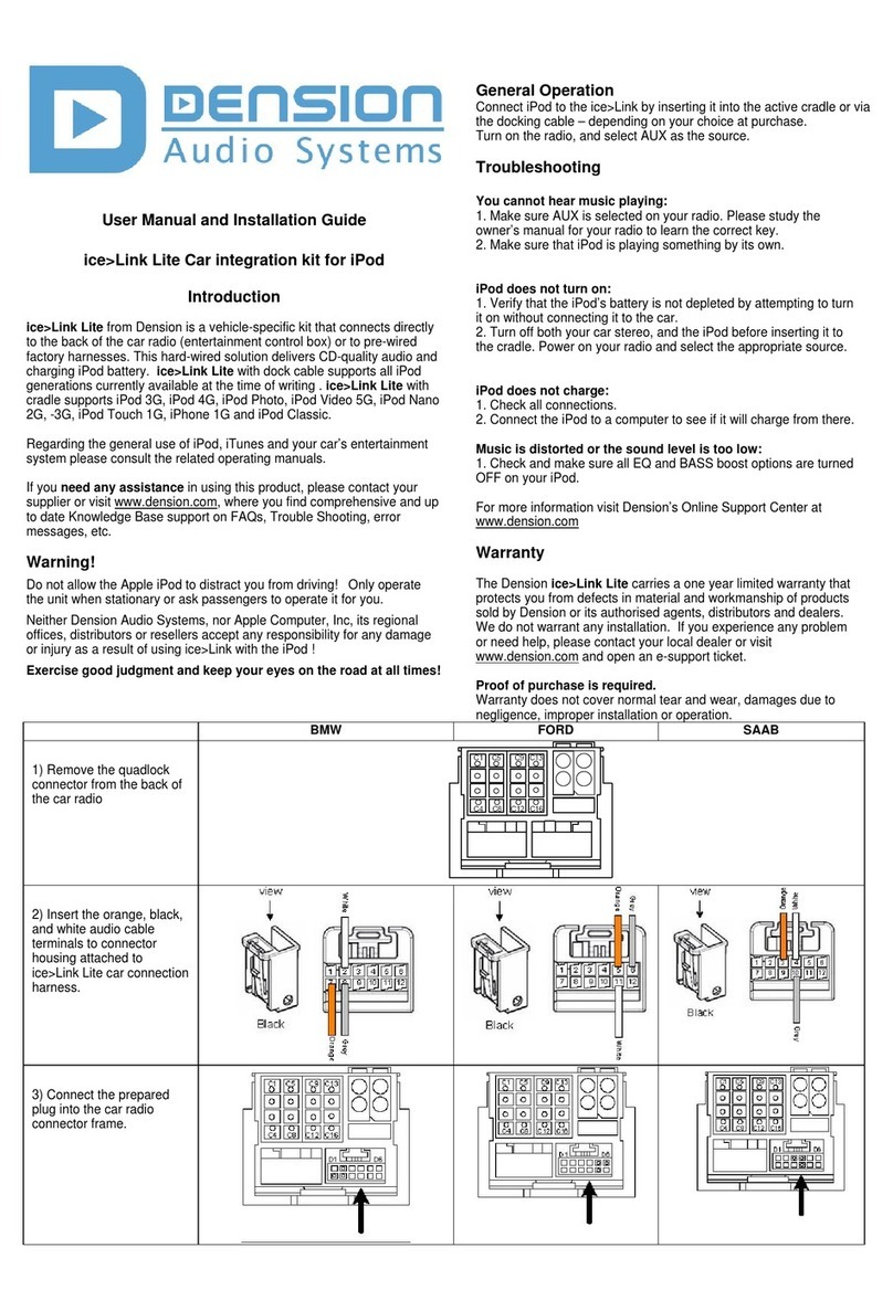 Dension ICE>LINK LITE user manual