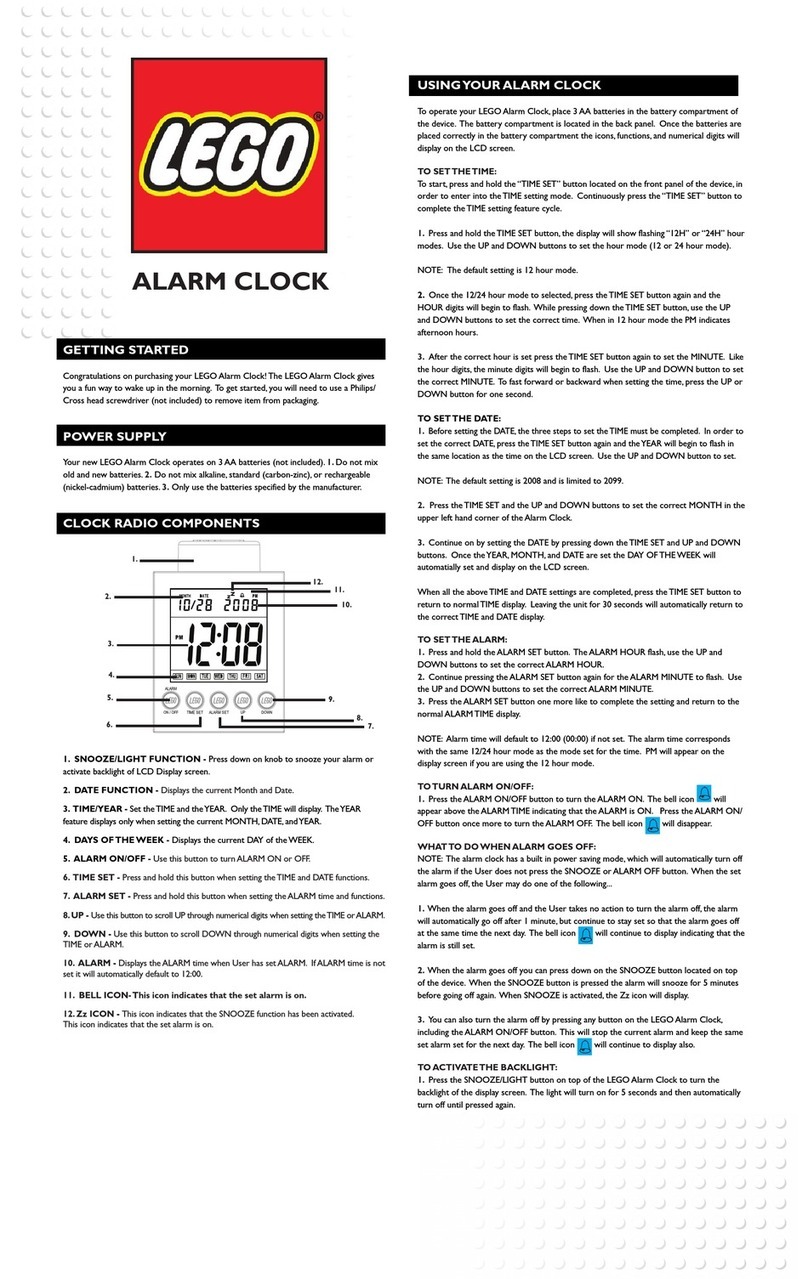 Digital Blue ALARM CLOCK User manual