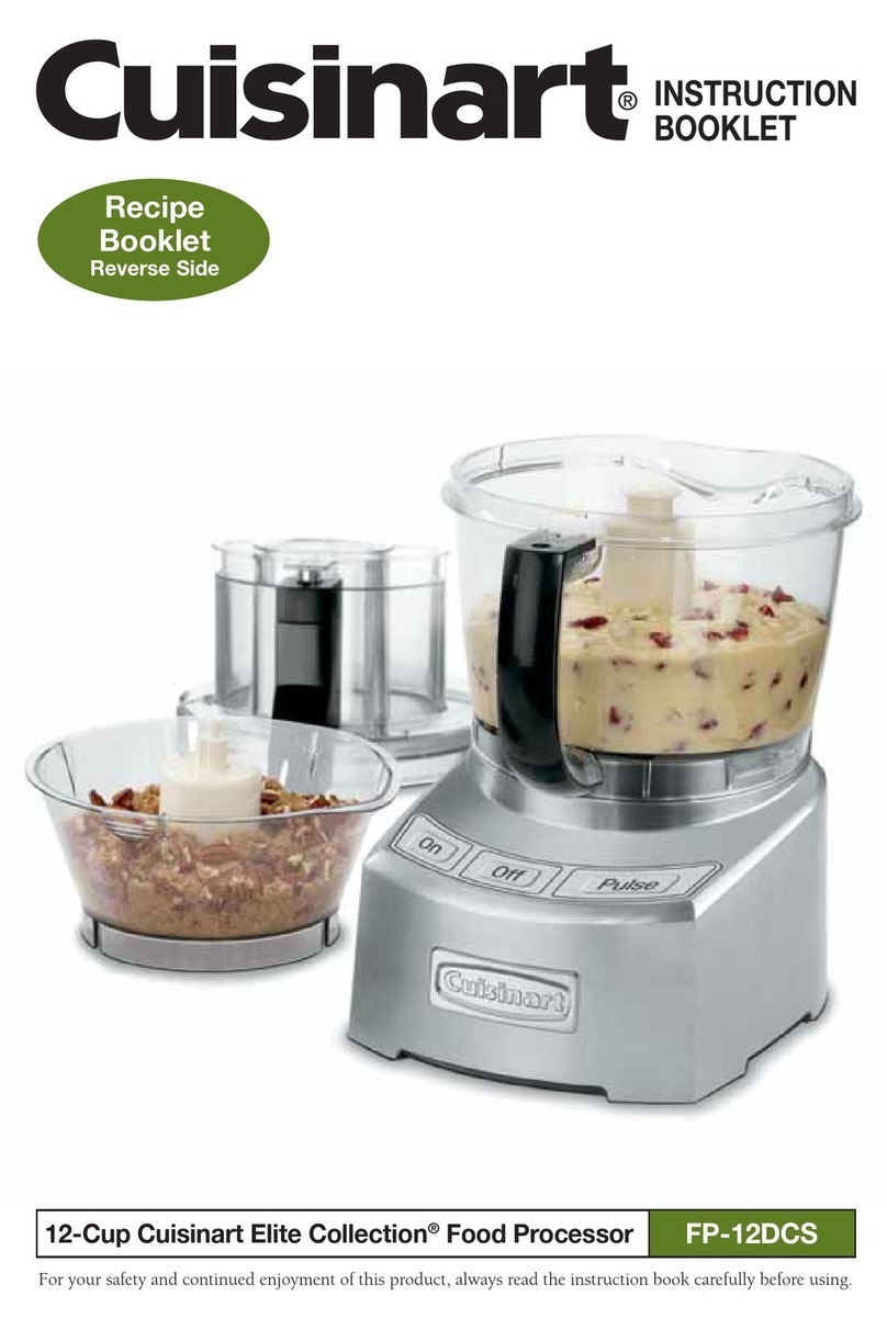 Cuisinart FP-12DCS Instruction booklet