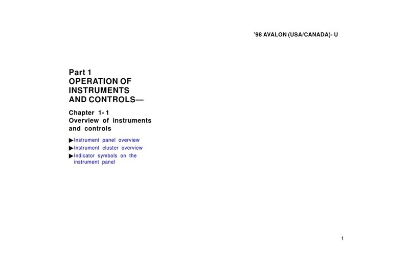 Toyota Avalon 1998 User manual