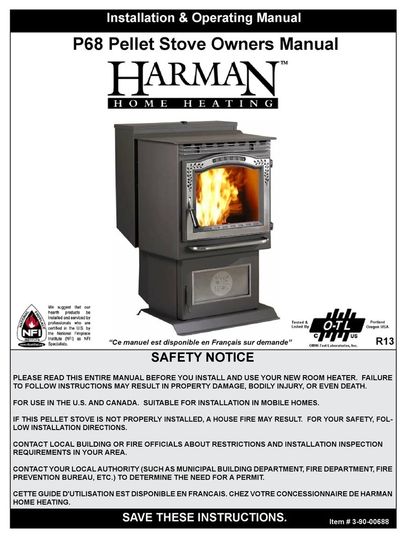 Harman Home Heating P68 owner's manual