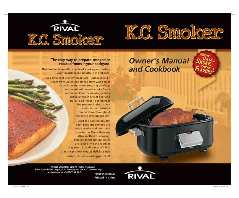 Rival K.C. Smoker Owner's manual and cookbook