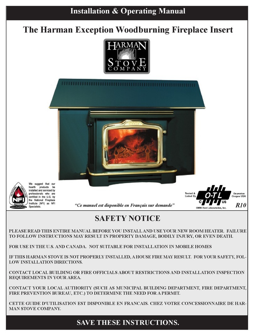 Harman Stove Company Exception Installation & operating manual