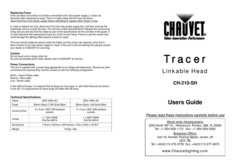 Chauvet Tracer CH-210-SH user guide
