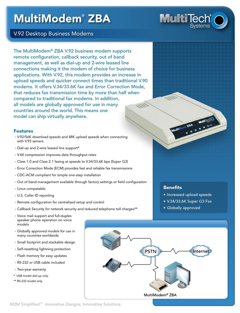 Multitech MultiModem ZBA User manual Multitech MultiModem ZBA User manual