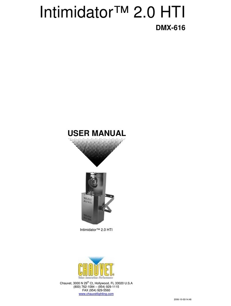 Chauvet DMX-616 Intimidator 2.0 HTI user manual