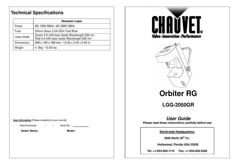 Chauvet Orbiter RG LGG-2050GR user guide