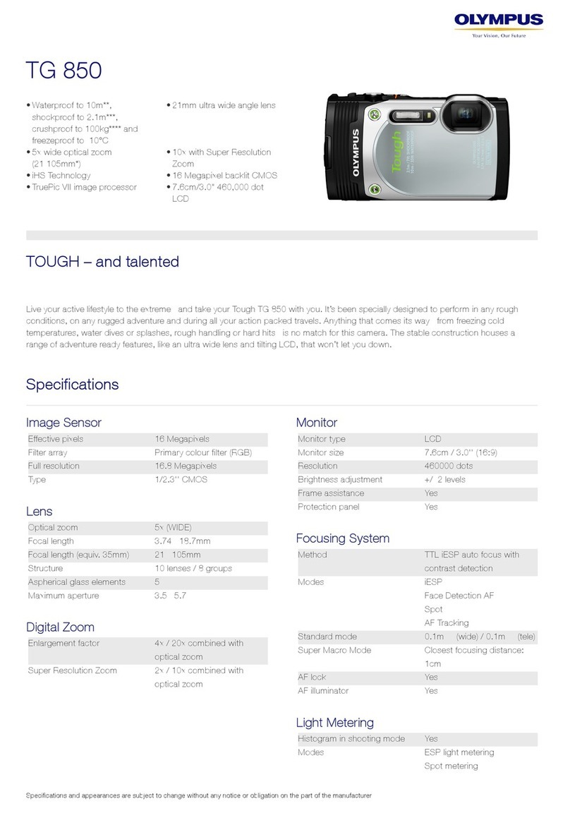 Olympus TG 850 User manual