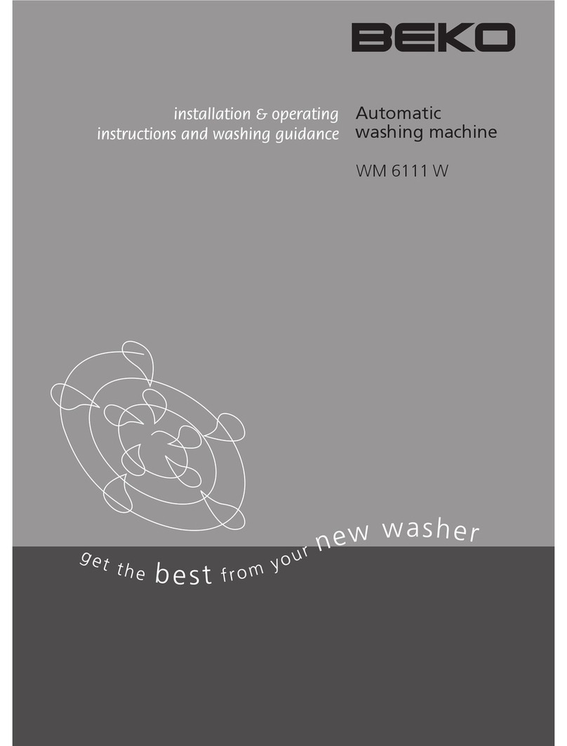 Beko WM 6111 W Installation & operating instructions and washing guidance