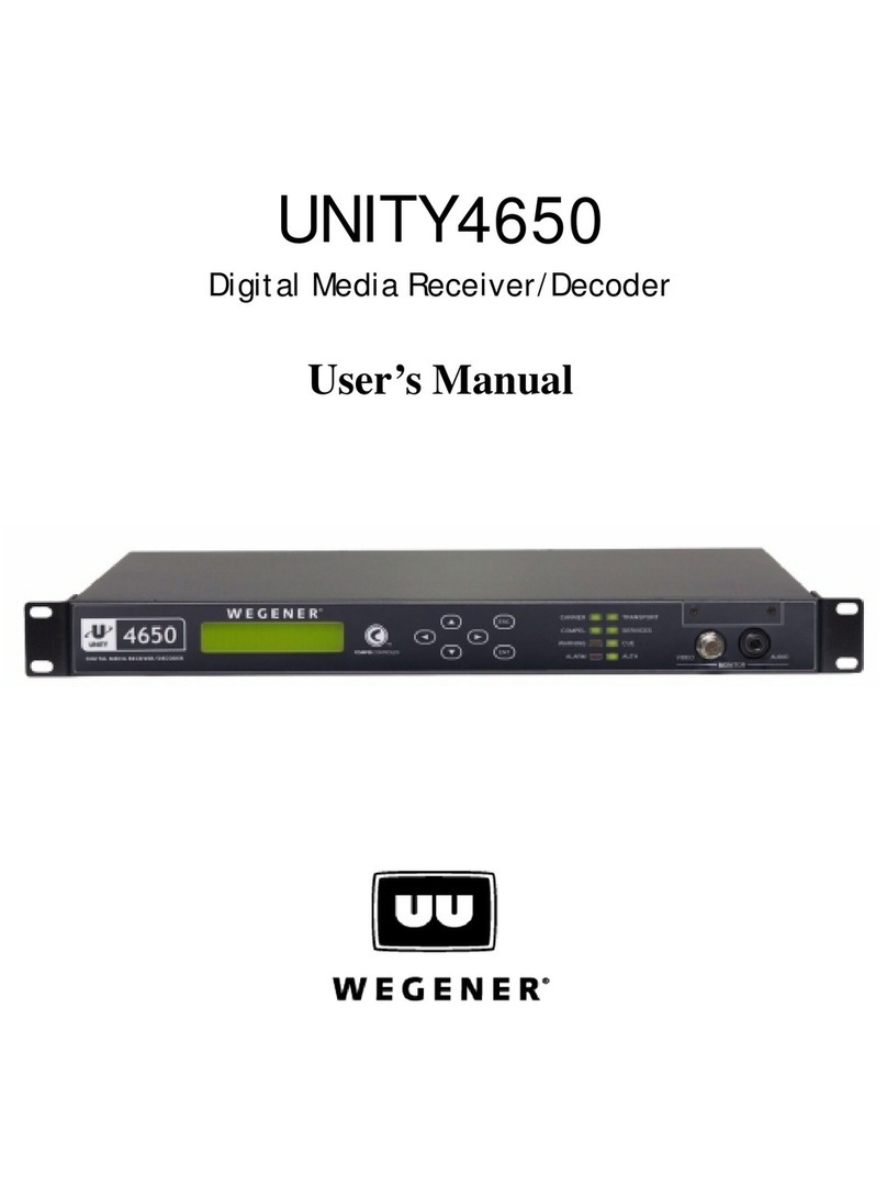 Wegener UNITY4650 User manual