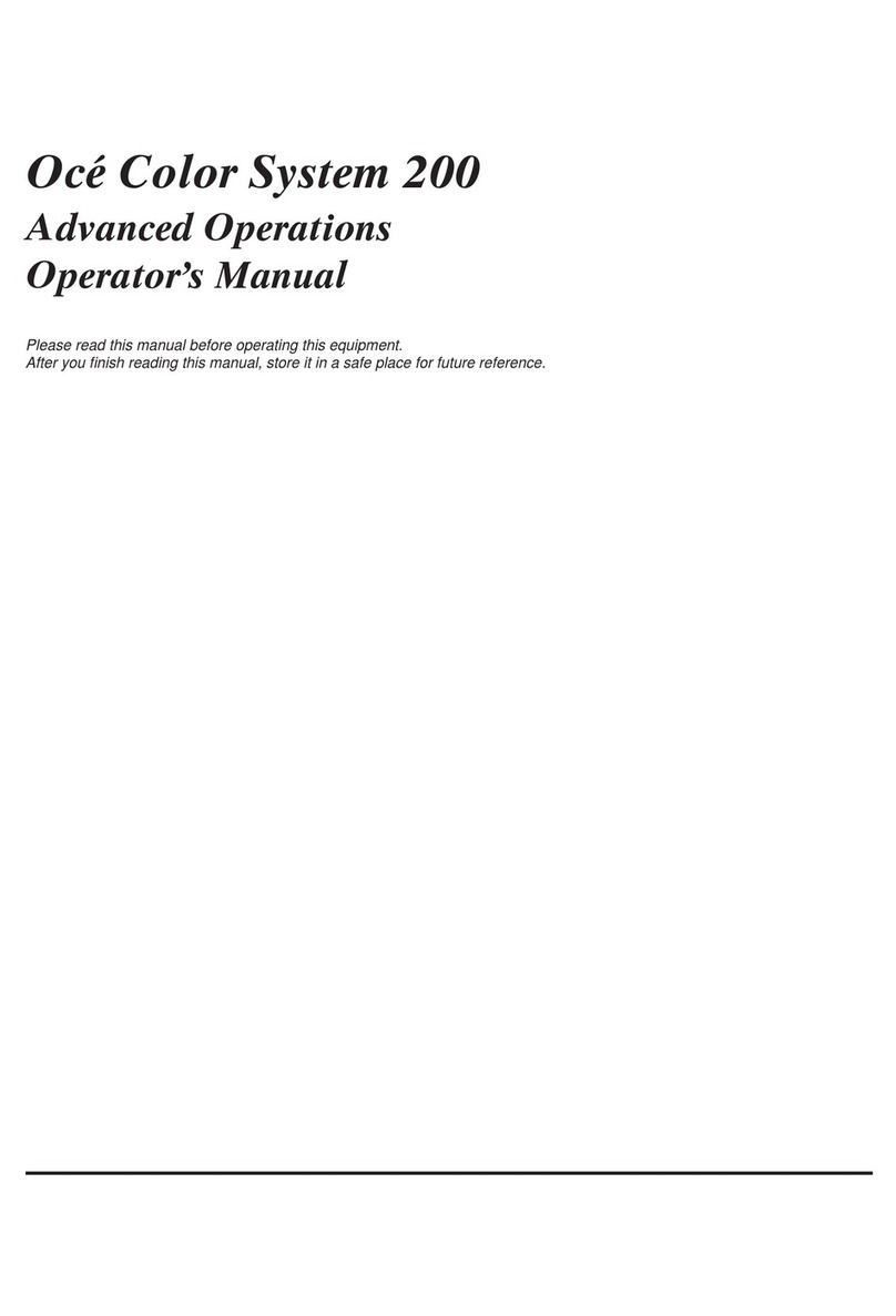 Oce Color System 200 Operator's manual