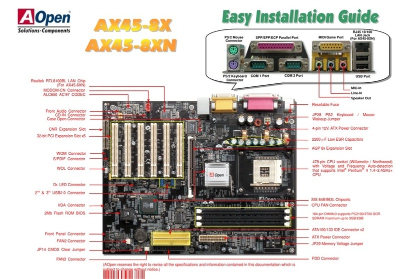 AOpen AX45-8X Max Datasheet AOpen AX45-8X Max Datasheet