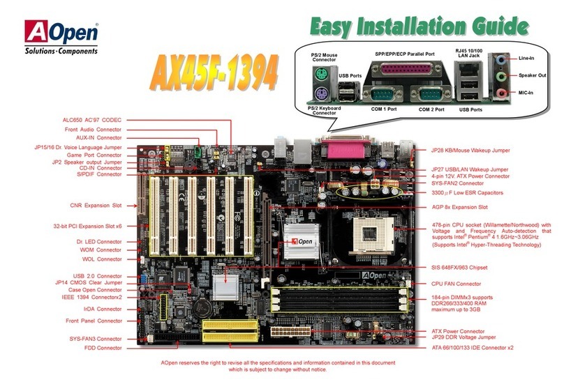 AOpen AX45F-1394 Datasheet AOpen AX45F-1394 Datasheet
