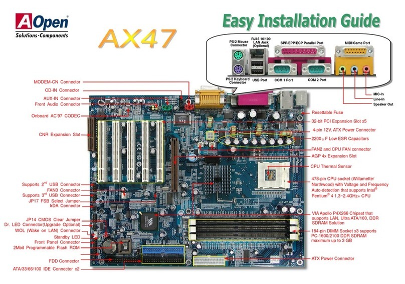 AOpen AX47 Datasheet