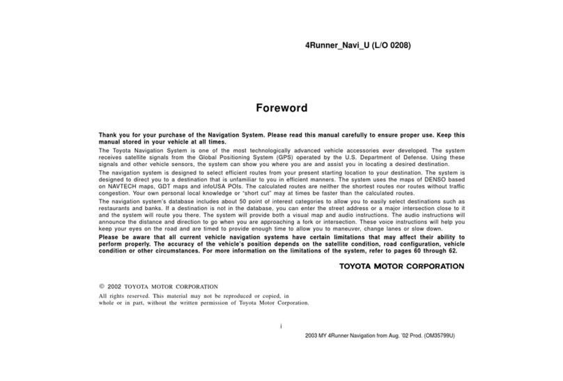Toyota 4Runner 2003 operating manual