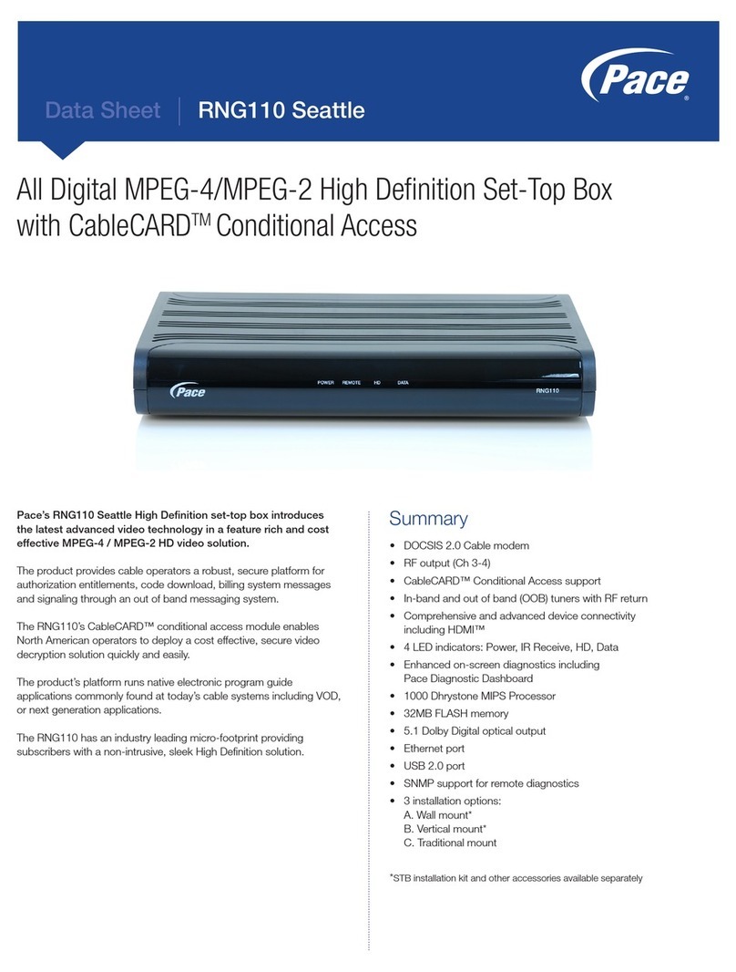 Pace RNG110 Specifications