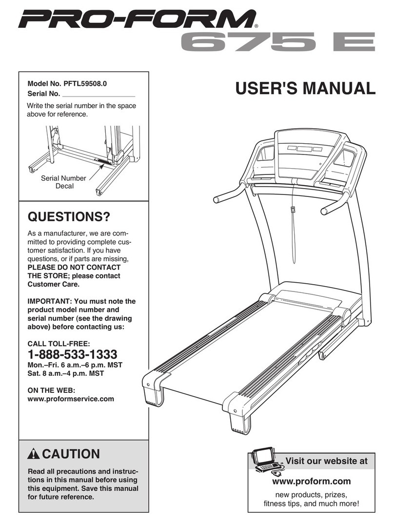 Pro-Form PFTL59508.0 User manual