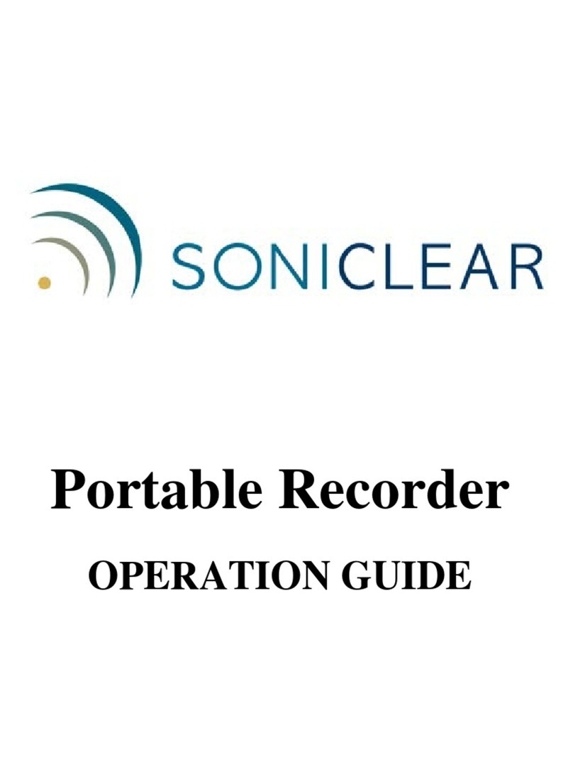 Soniclear Portable recorder Operation guide