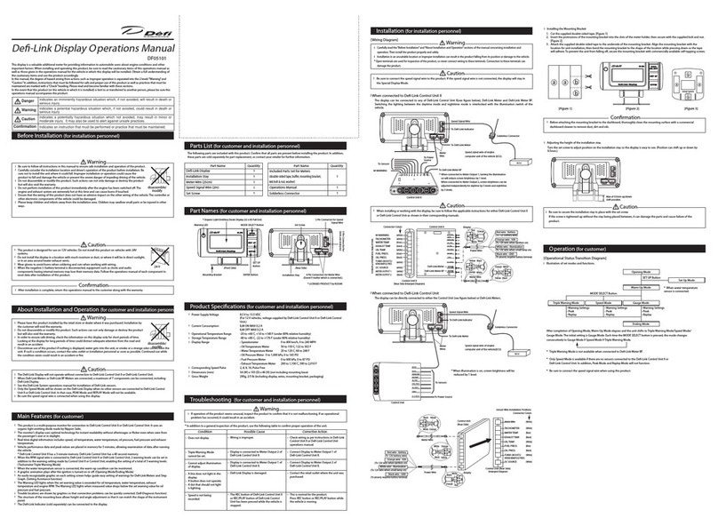 Defi DF05101 User manual