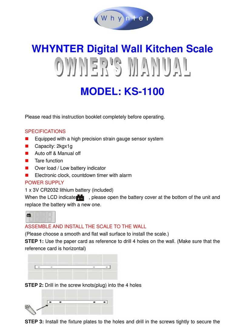 Whynter KS-1100 User manual