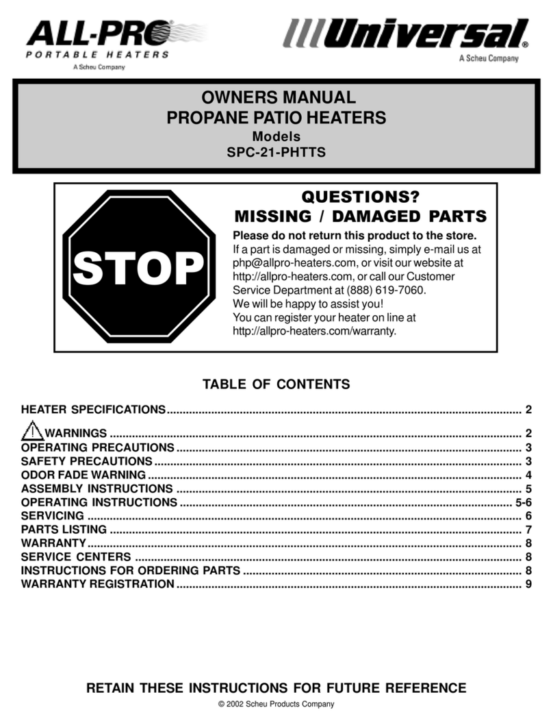 Scheu Products Company SPC-21-PHTTS owner's manual