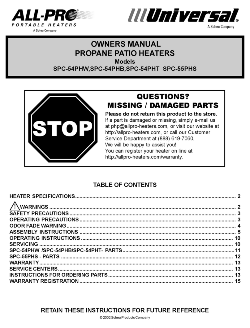 Scheu Products Company SPC-54PHW owner's manual
