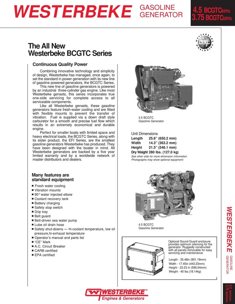 Westerbeke 4.5 BCGTC Specifications