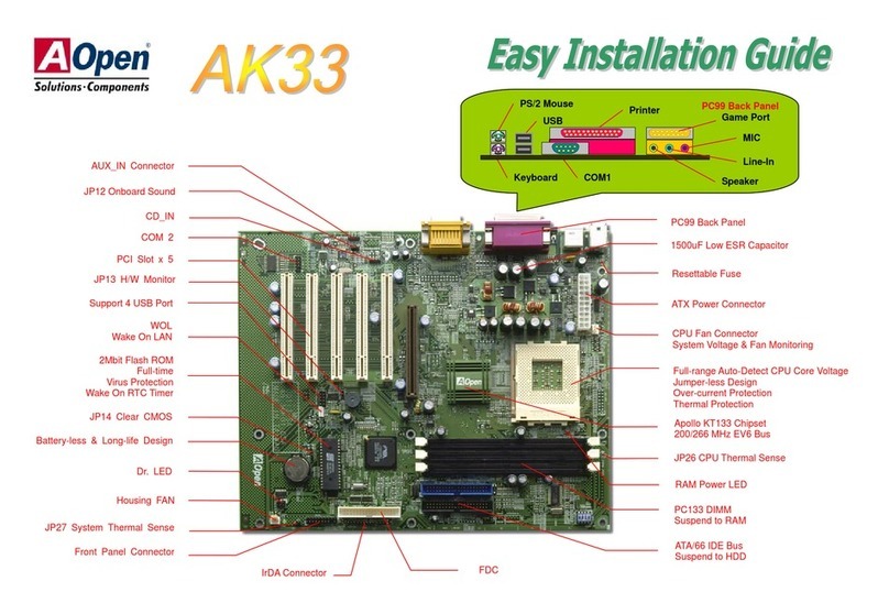 AOpen AK33 M Datasheet AOpen AK33 M Datasheet