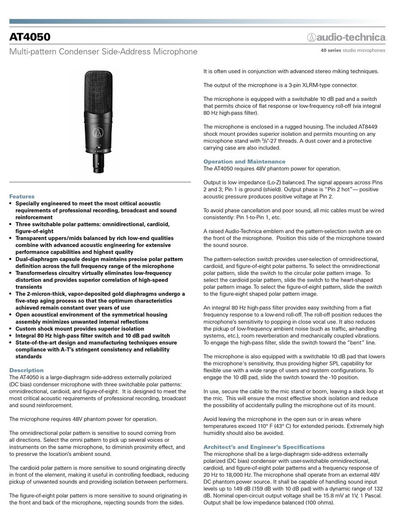 Audio Technica AT4050 Specifications