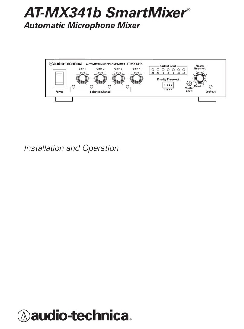 Audio Technica AT-MX341b SmartMixer Installation and operation guide