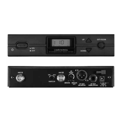 Audio Technica ATW-R2100a Installation and operation manual Audio Technica ATW-R2100a Installation and operation manual