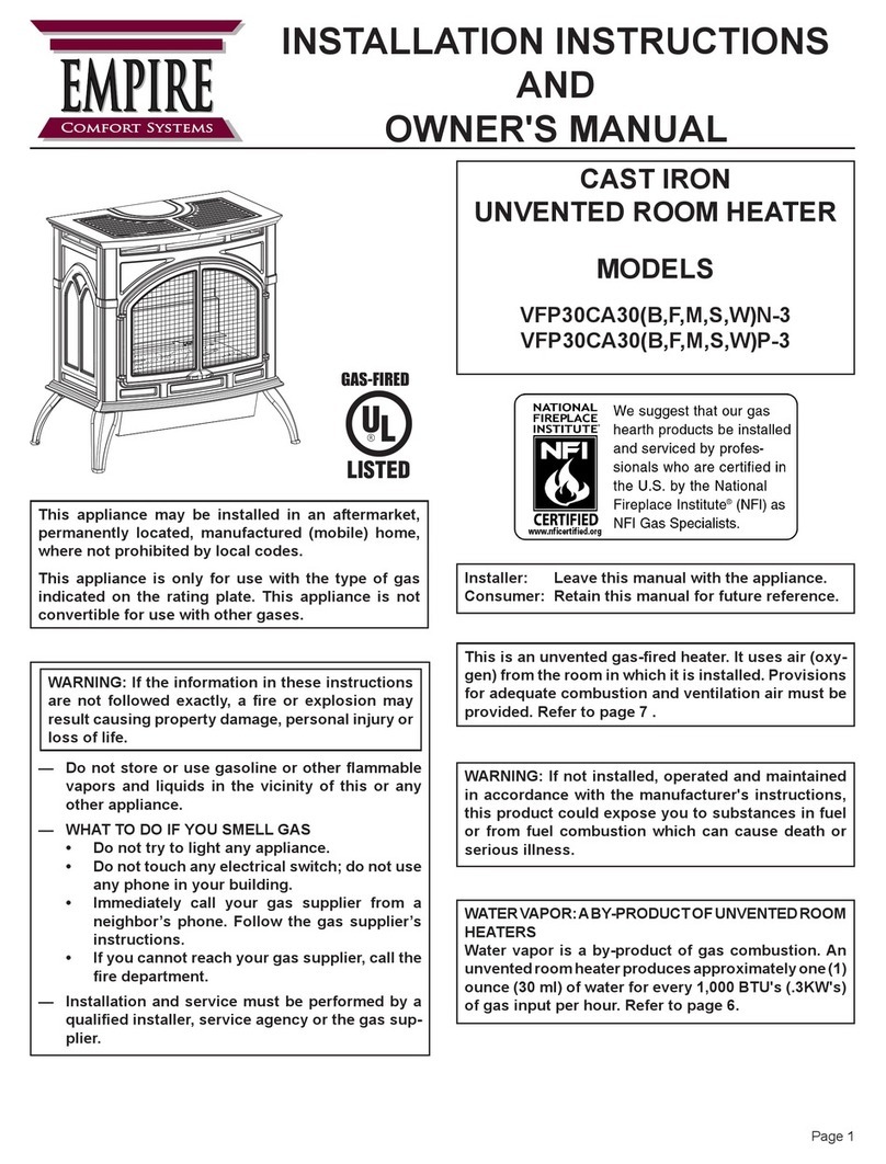 Empire Comfort Systems VFP30CA30BN-3 owner's manual