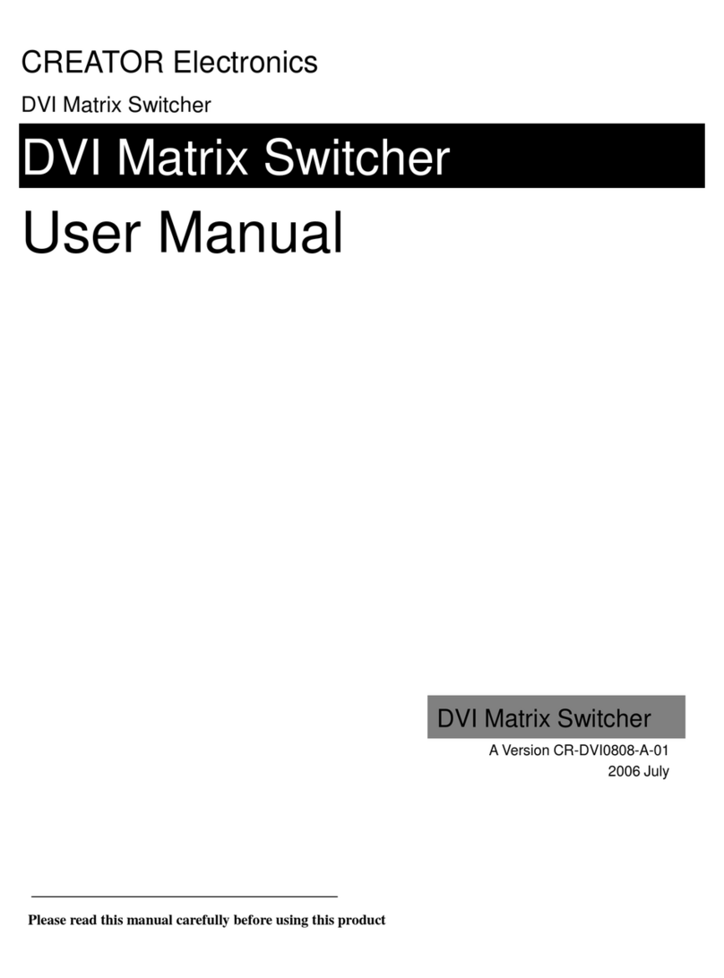 Creator Electronics DVI Matrix Switcher user manual