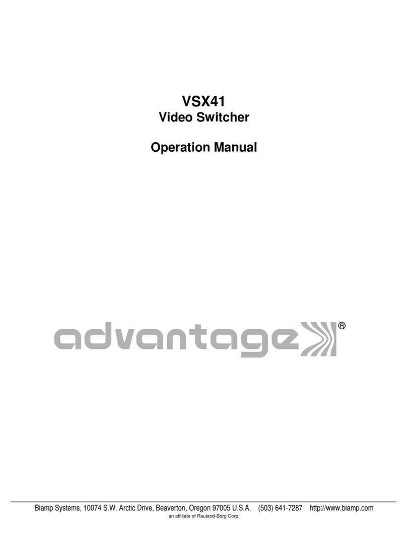 Advantage VSX41 Operation manual