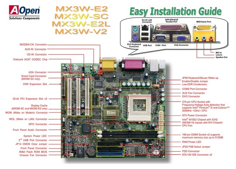 AOpen MX3W-E2 Datasheet