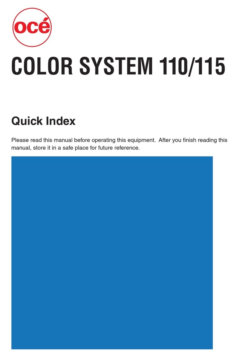 Oce COLOR SYSTEM 110 Quick index