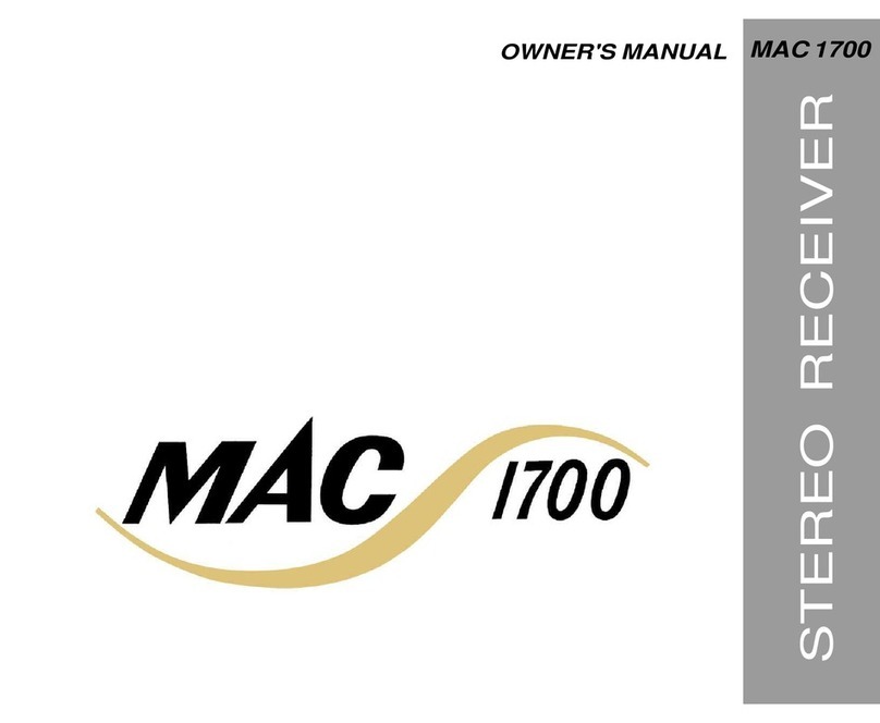 McIntosh Mac 1700 owner's manual