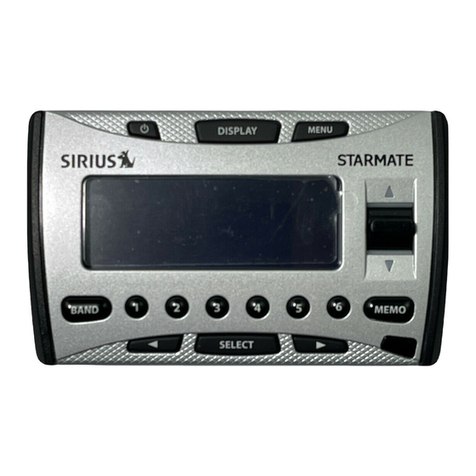 Sirius Satellite Radio Starmate user guide