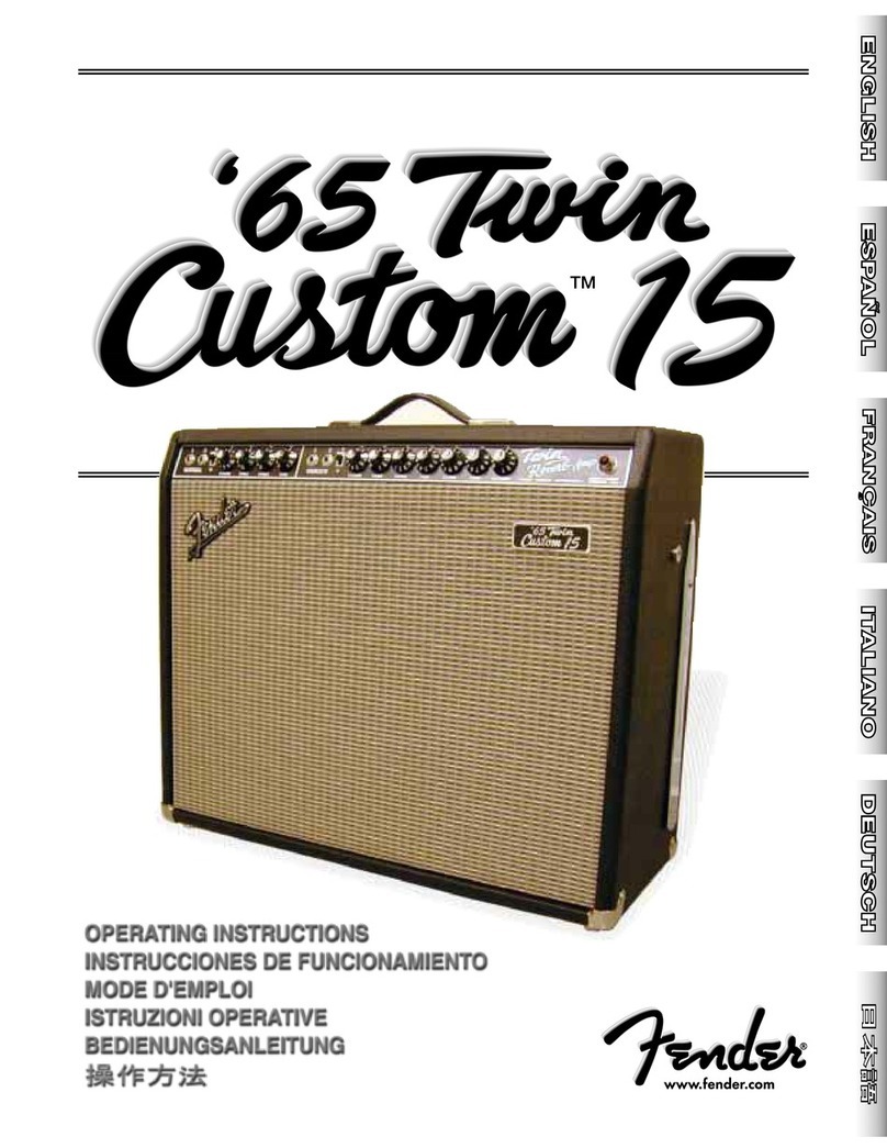 Fender 65 Twin Custom 15 operating instructions Fender 65 Twin Custom 15 operating instructions