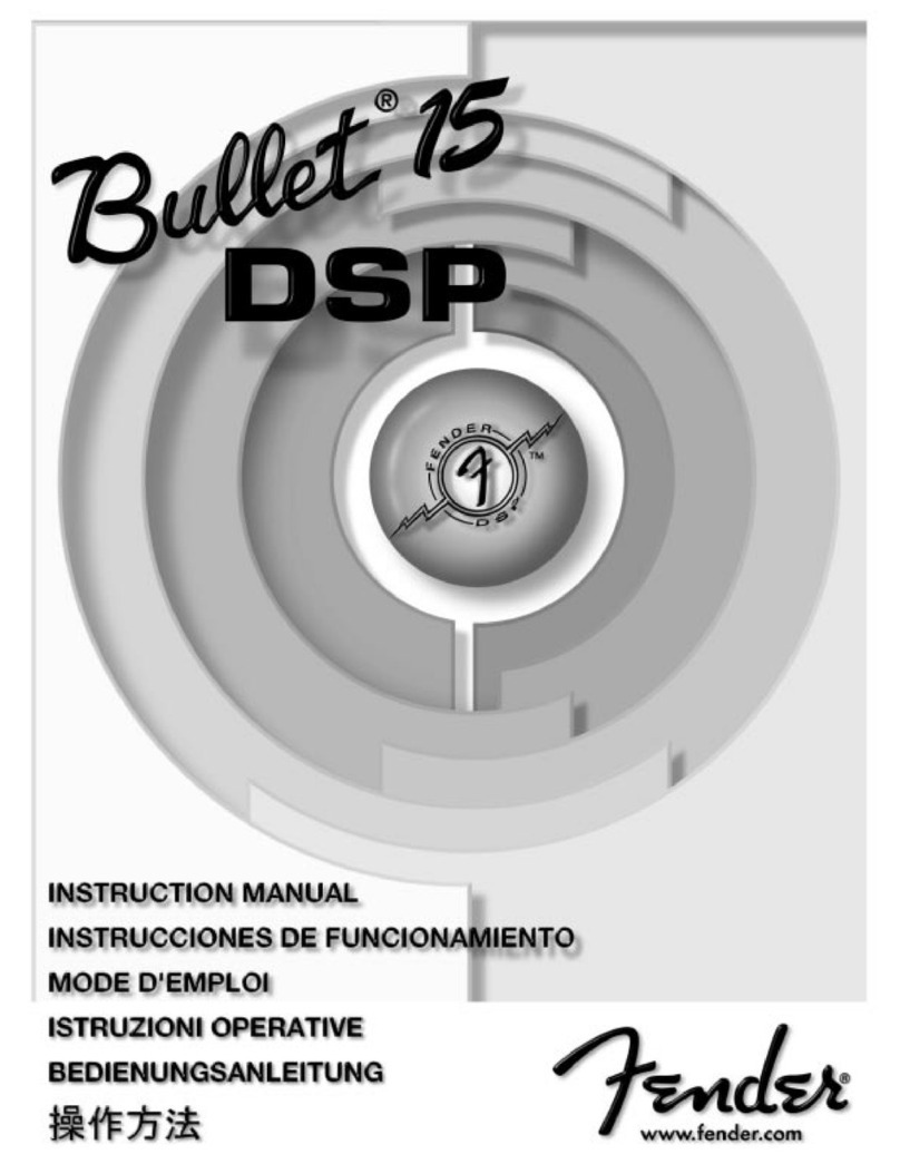Fender Bullet 15 DSP instruction manual
