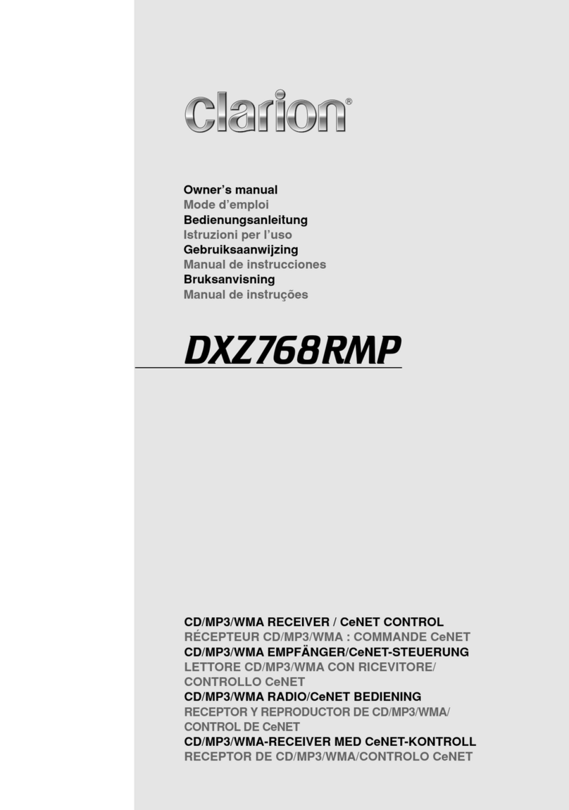 Clarion DXZ768RMP Assembly instructions