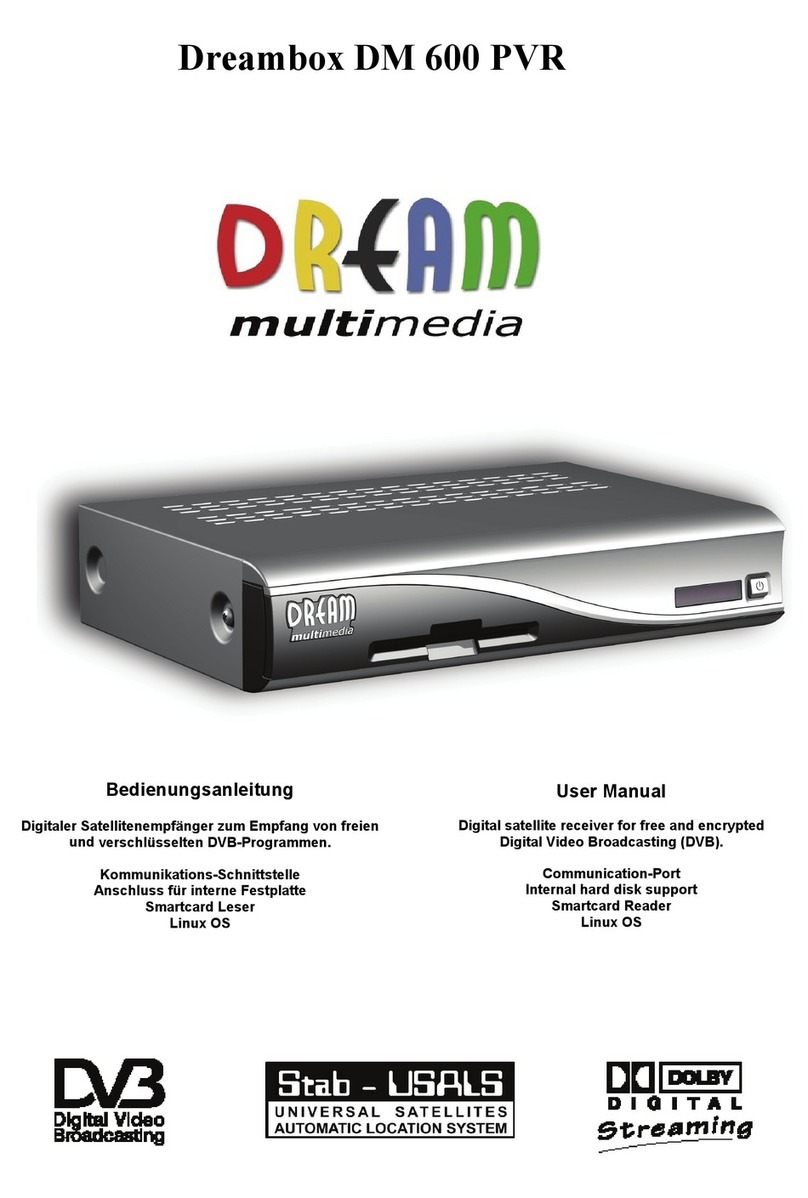 DREAM MULTIMEDIA DREAMBOX DM 600 PVR user manual