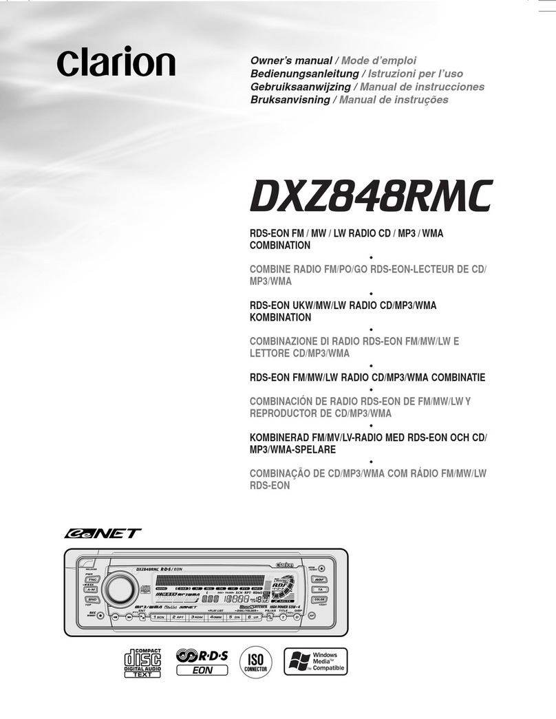 Clarion DXZ848RMC User manual