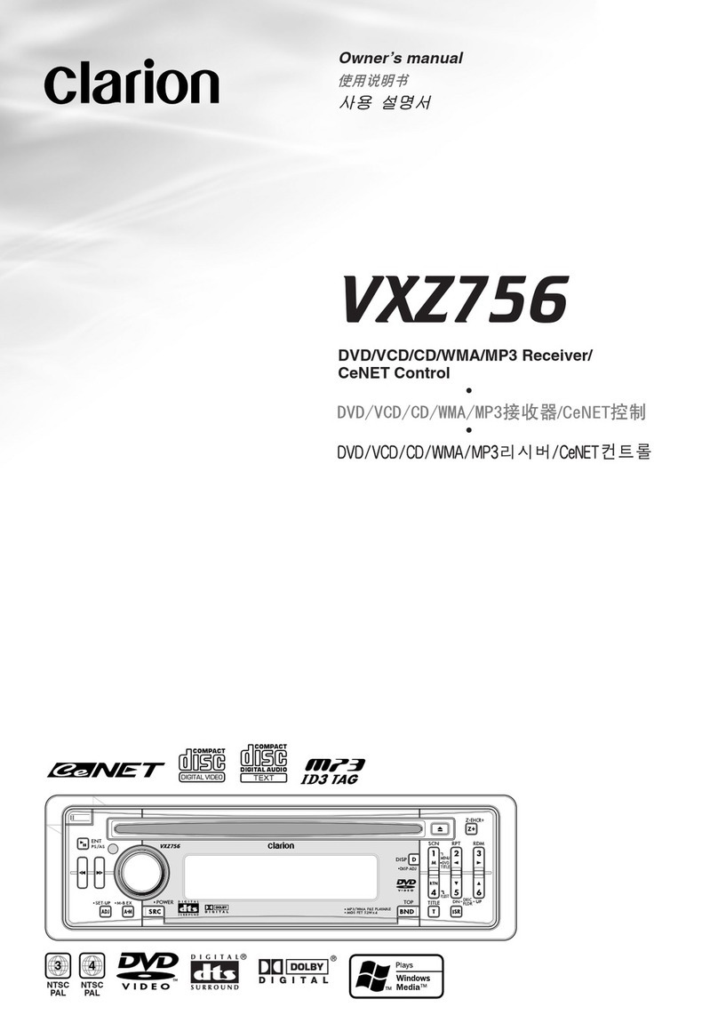 Clarion VXZ756 User manual